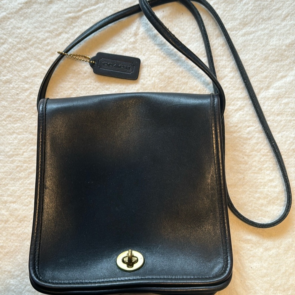 Vintage Coach handbag, spaghetti strap 19 inches to the top of the strap. EUC.